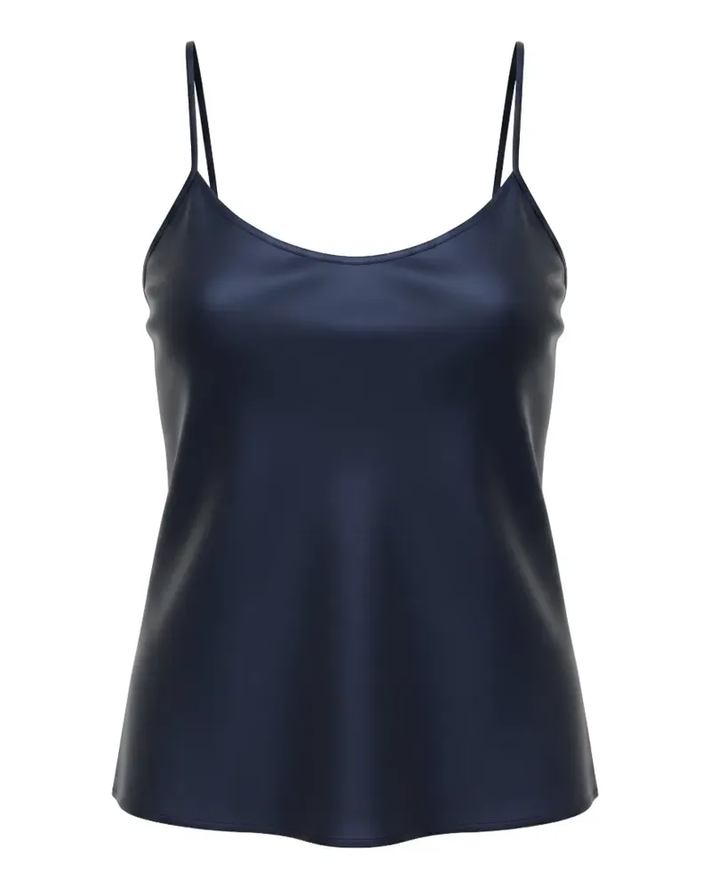 Studiorundholz scoop-neck spaghetti-strap top - Blau Blau
