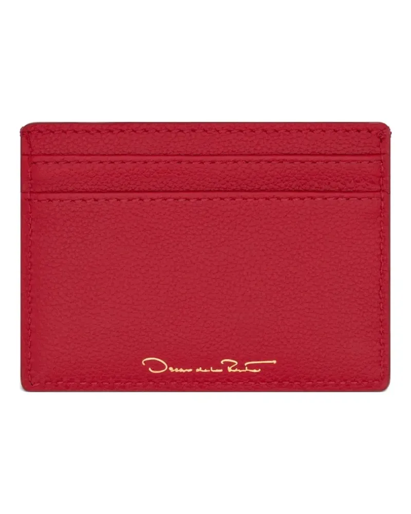 Oscar de la Renta logo-detailed card holder - Rot Rot