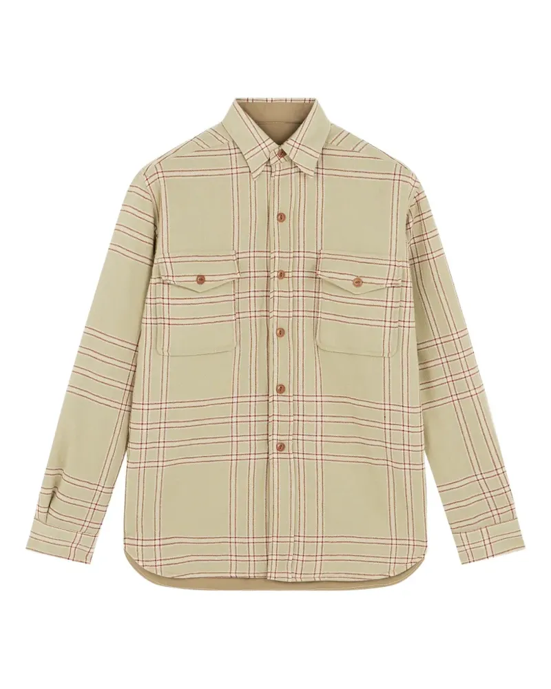 Fortela patch-pockets checked overshirt - Grün Grün