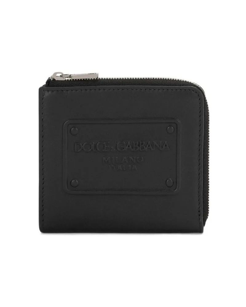 Dolce & Gabbana Portemonnaie mit Rundumreißverschluss - Schwarz Schwarz