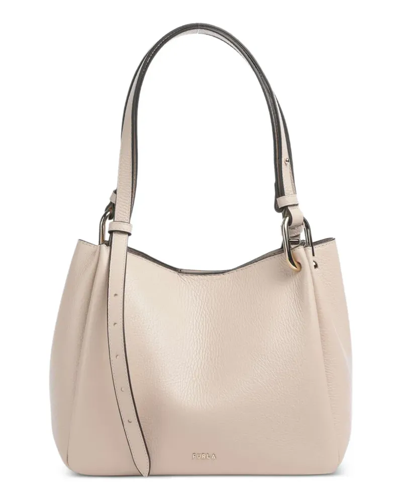 Furla Schultertasche aus gekörntem Leder - Weiß Weiß
