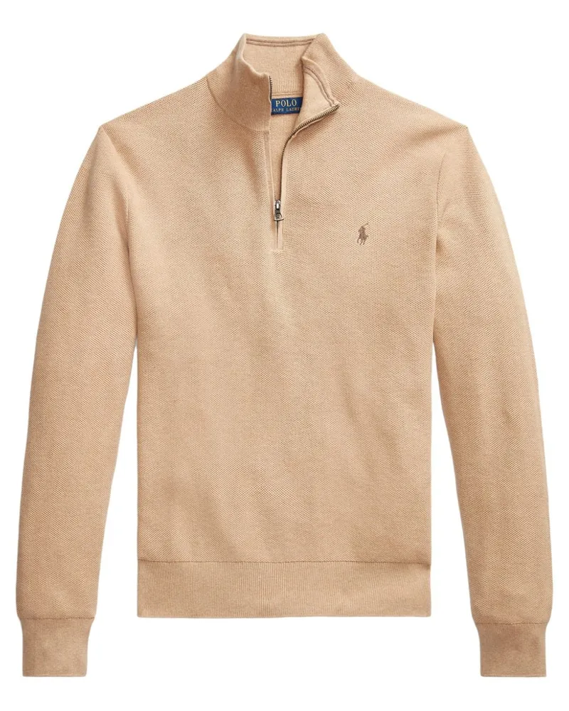 Ralph Lauren Pullover mit kurzem Reißverschluss - Nude Nude