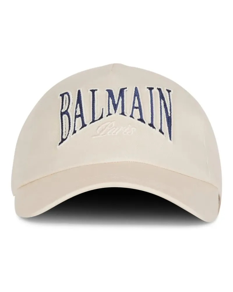 Balmain Baseballkappe mit Logo-Stickerei - Nude Nude