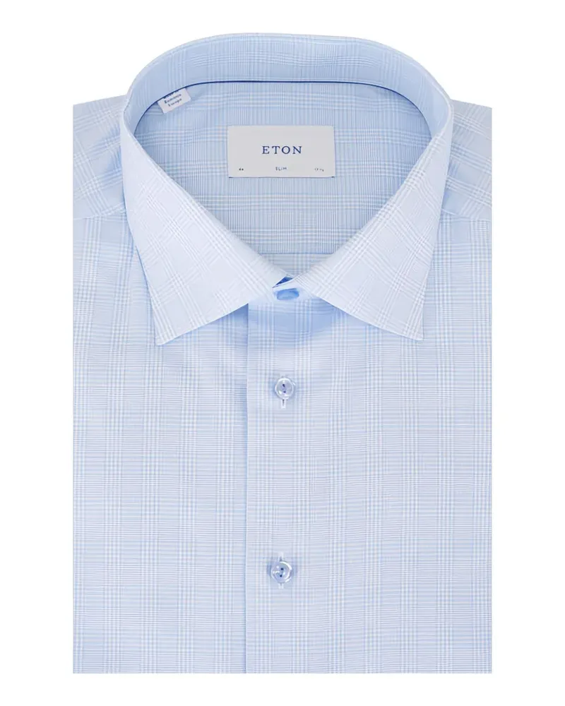 Eton plaid-pattern shirt - Blau Blau