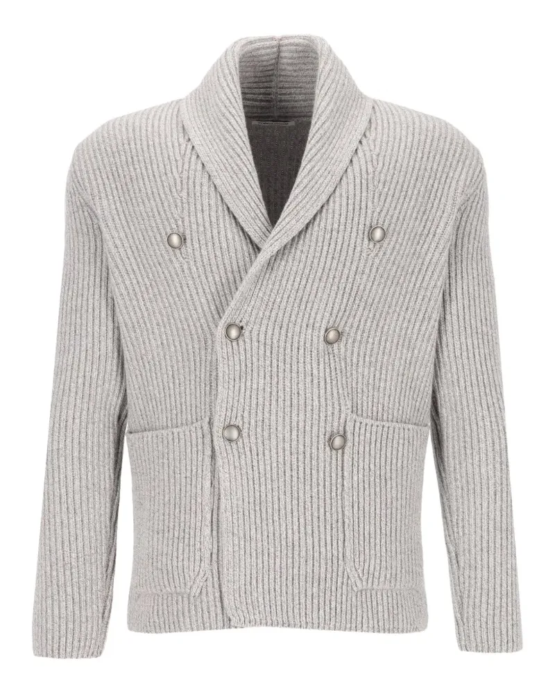 Al Duca D’Aosta 1902 Doppelreihiger Cardigan mit Schalkragen - Grau Grau