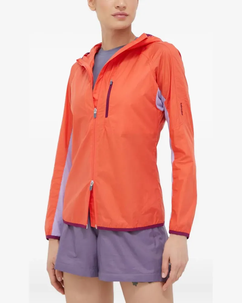Icebreaker Kapuzenjacke in Colour-Block-Optik - Orange Orange