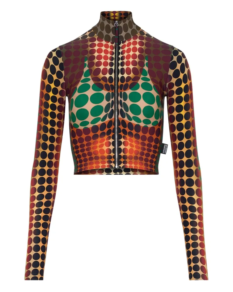 Jean Paul Gaultier Oberteil mit Reißverschluss - Braun Braun