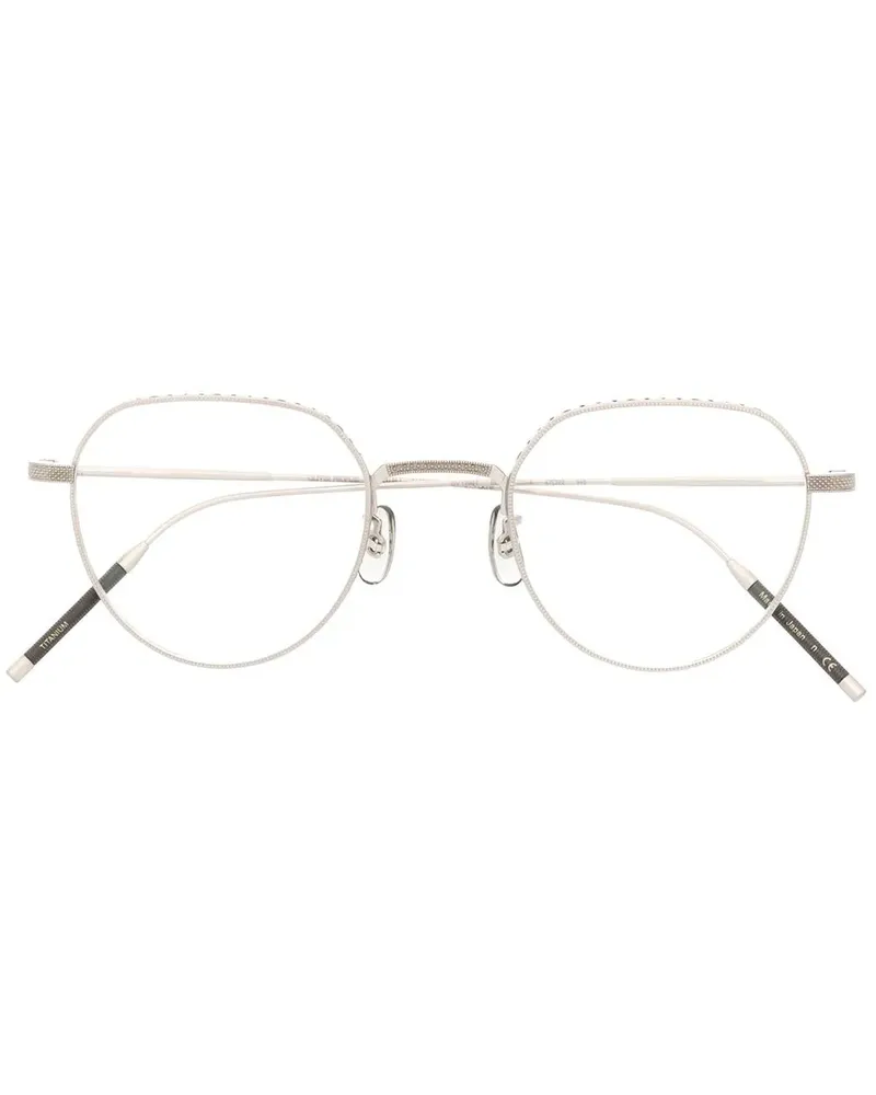 Oliver Peoples Sonnenbrille mit geometrischem Gestell - Silber Silber