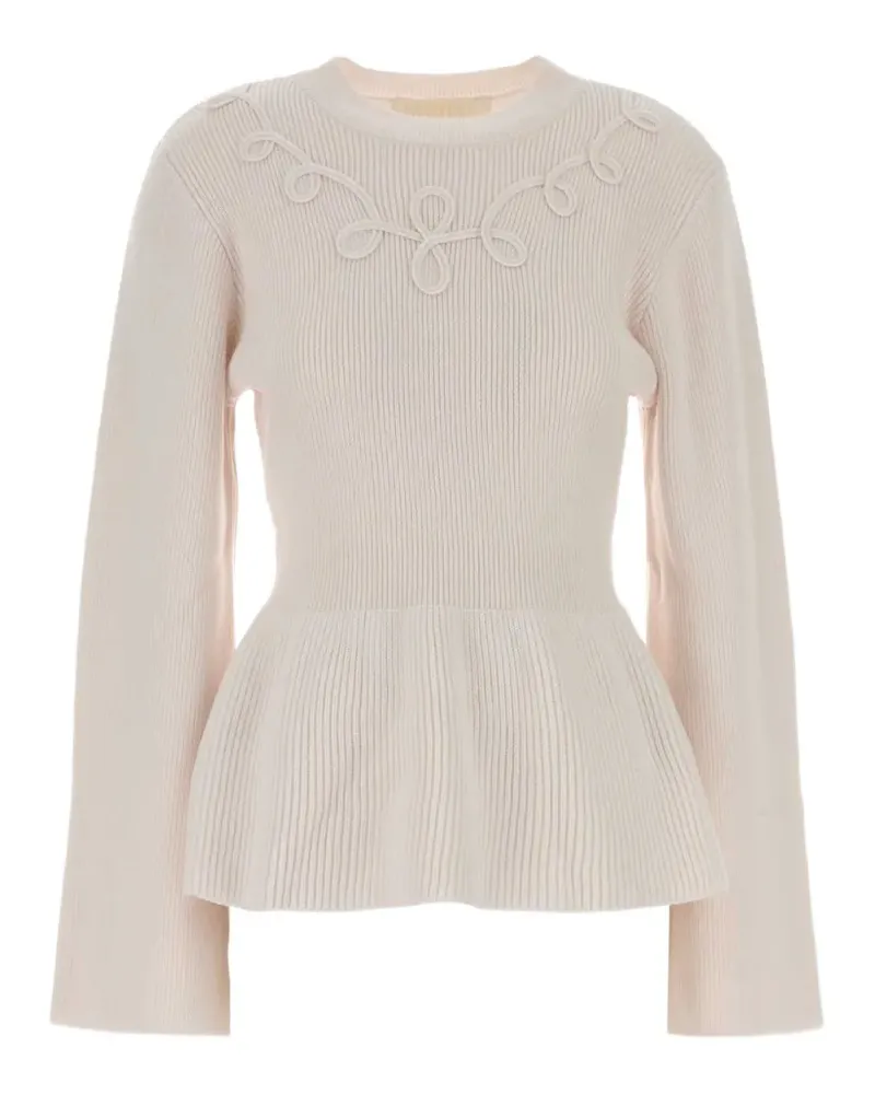 DESTREE Rosa peplum-hem sweater - Nude Nude