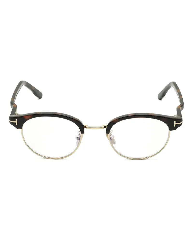 Tom Ford Runde Brille in Schildpattoptik - Braun Braun