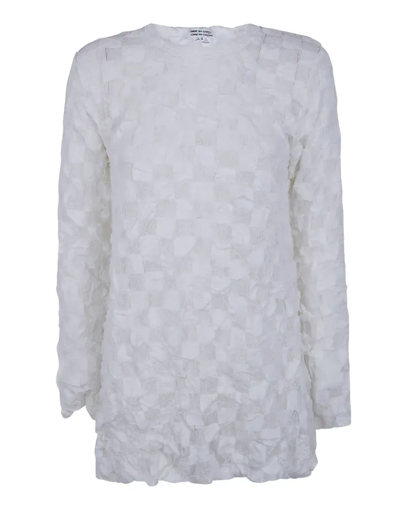 Comme des Garçons checkered textured-finish top - Weiß Weiß
