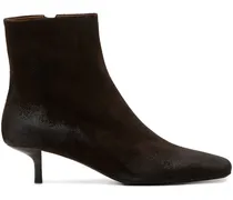 Spazzola Kitten-Heel-Stiefel mit eckiger Kappe - Braun