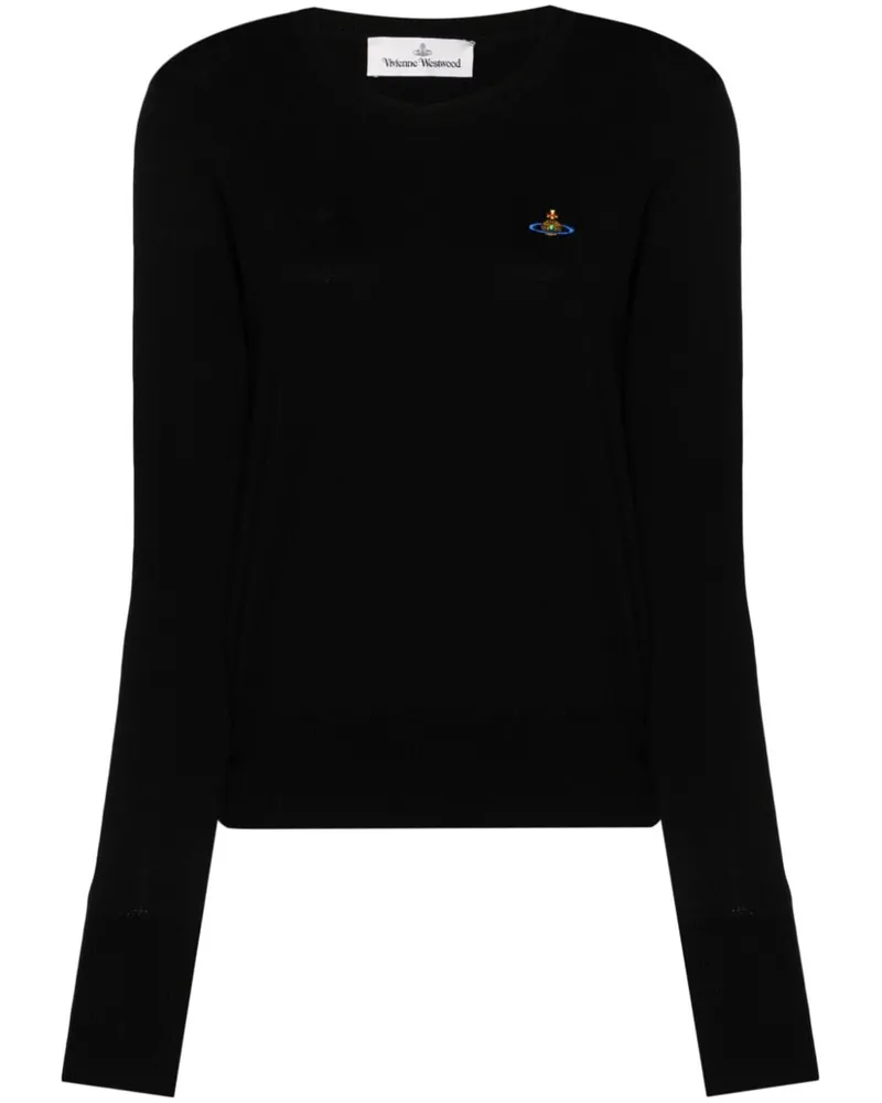 Vivienne Westwood Pullover mit Orb-Stickerei - Schwarz Schwarz