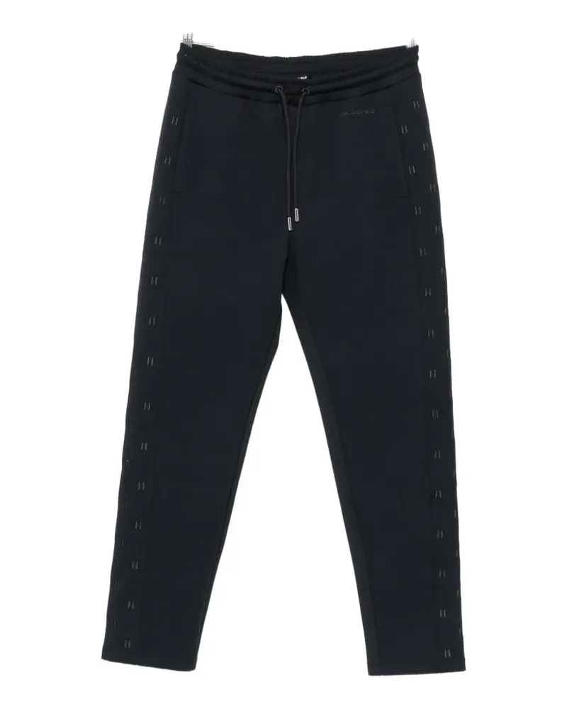 Karl Lagerfeld logo-embroidered drawstring track pants - Blau Blau