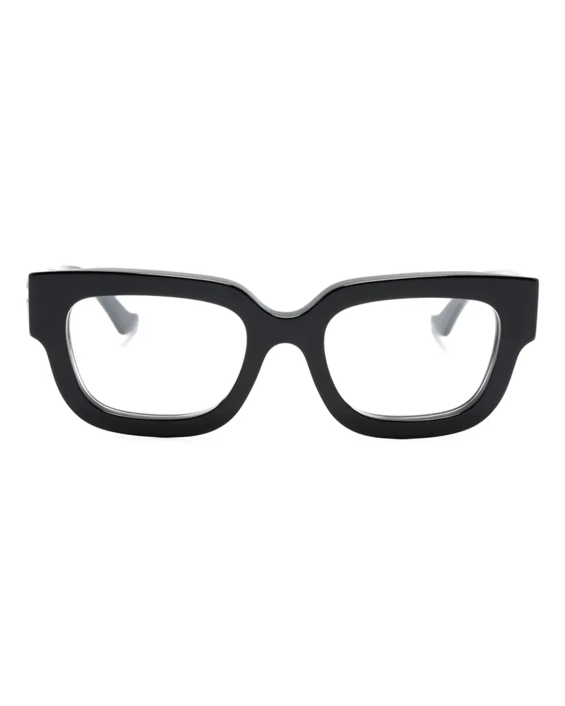 Gucci Brille mit eckigem Gestell - Schwarz Schwarz