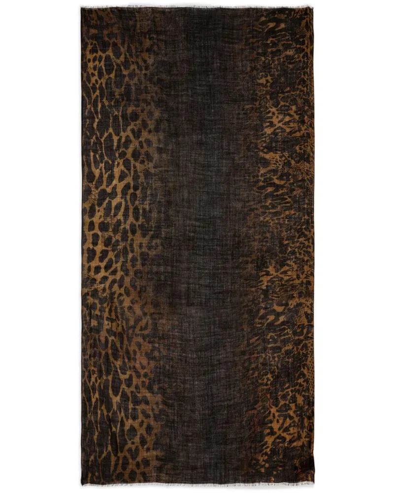 Zadig & Voltaire Schal mit Leoparden-Print Schwarz