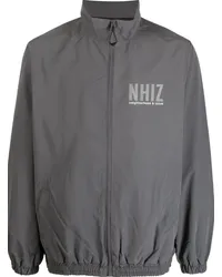 Izzue Bomberjacke mit Logo-Print Grau