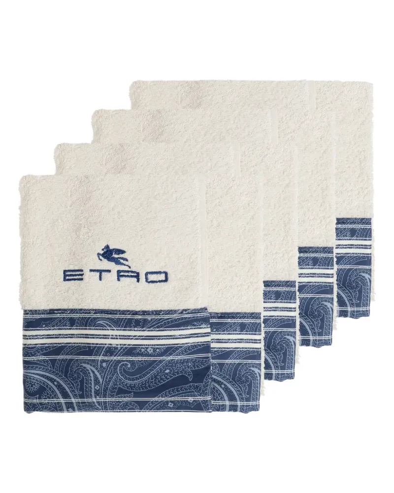 Etro Badetücher mit Paisley-Print (5er-Set) - Weiß Weiß