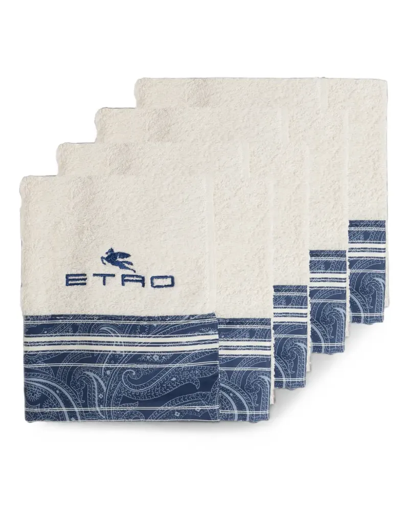 Etro Badetücher mit Paisley-Print (5er-Set) - Weiß Weiß
