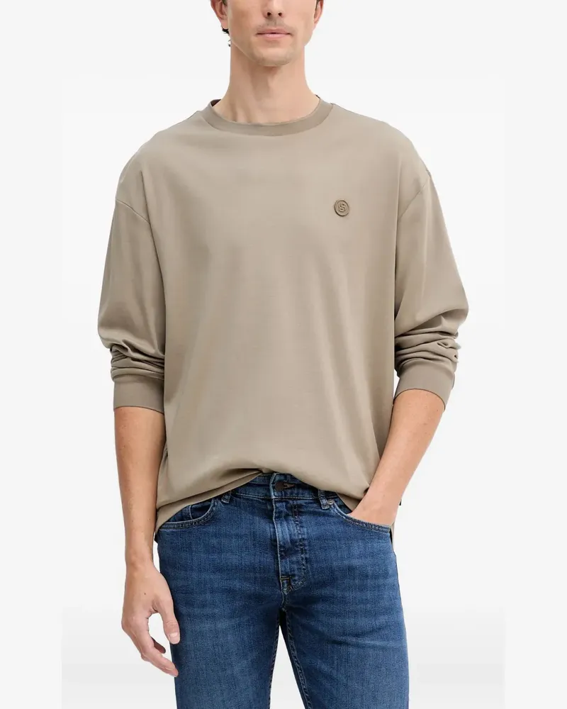 HUGO BOSS Klassisches Langarmshirt - Nude Nude