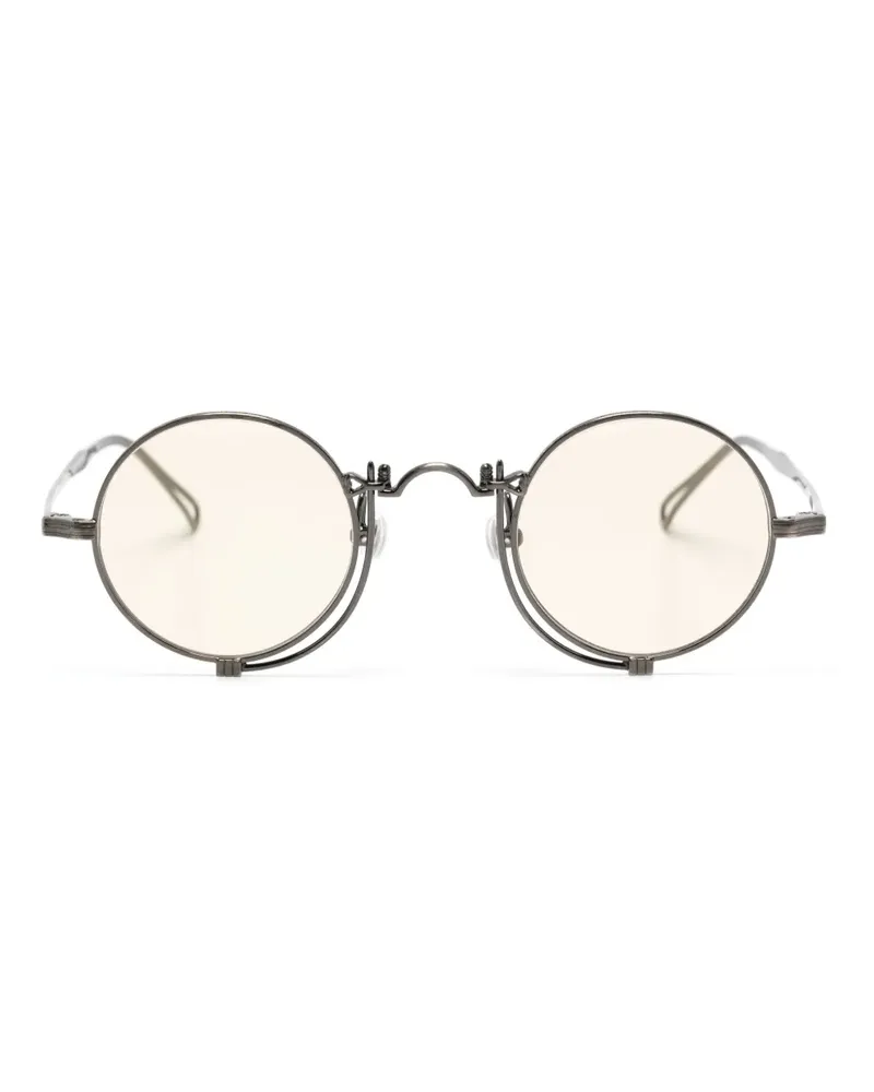 MATSUDA 10601H Sonnenbrille mit rundem Gestell - Silber Silber