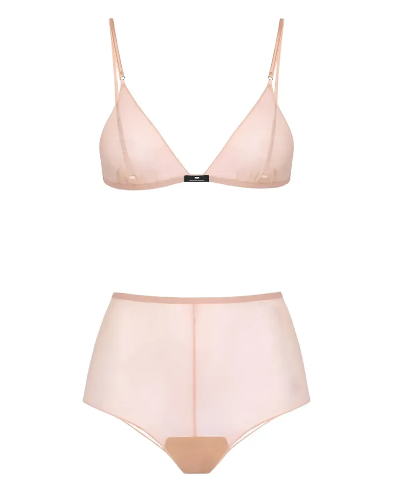 Elisabetta Franchi Lingerie-Set mit Schlangenmuster - Nude Nude