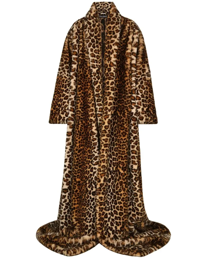 Dolce & Gabbana KIM DOLCE&GABBANA Mantel mit Leoparden-Print - Braun Braun