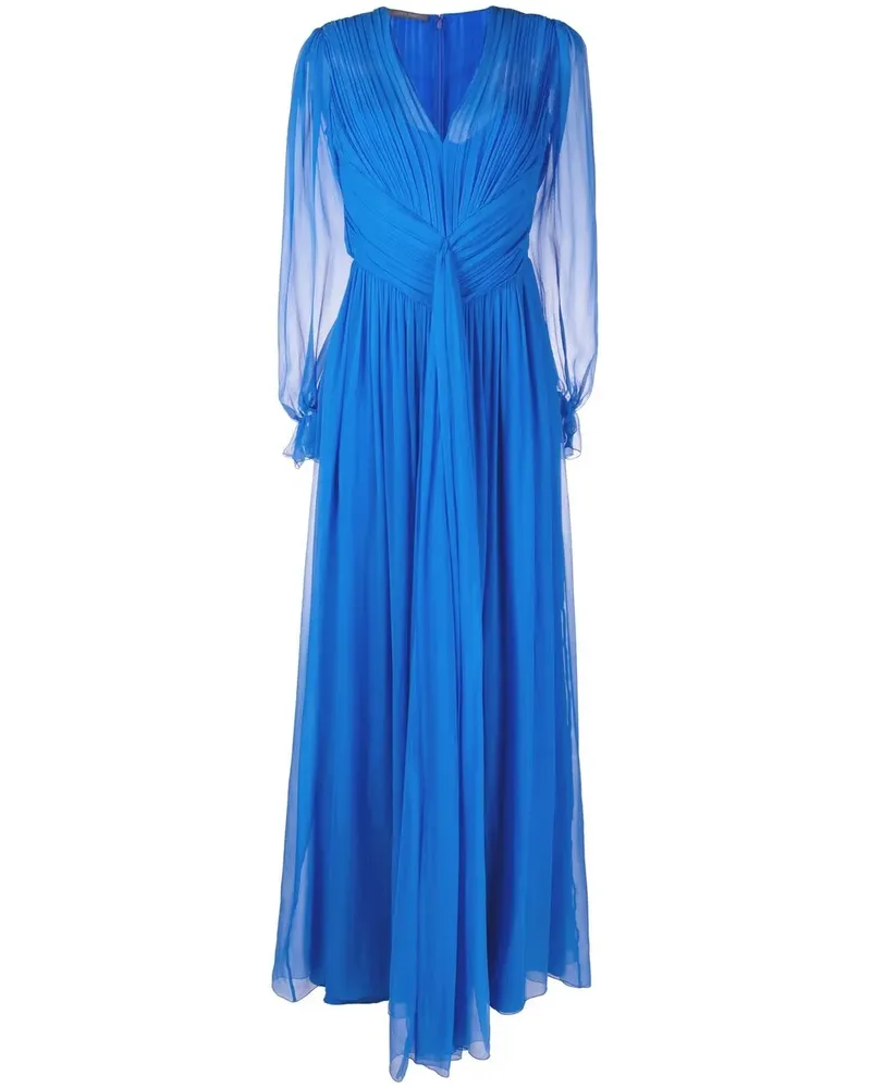 Alberta Ferretti Abendkleid mit Schleife - Blau Blau