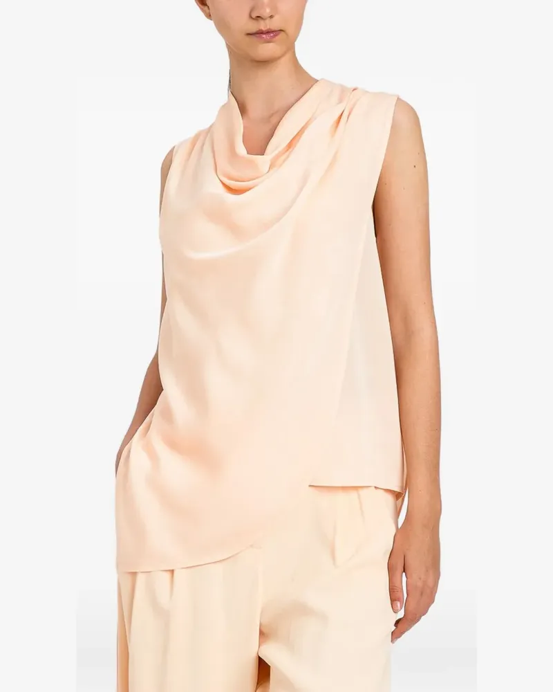 Twin-Set draped sleeveless blouse - Nude Nude