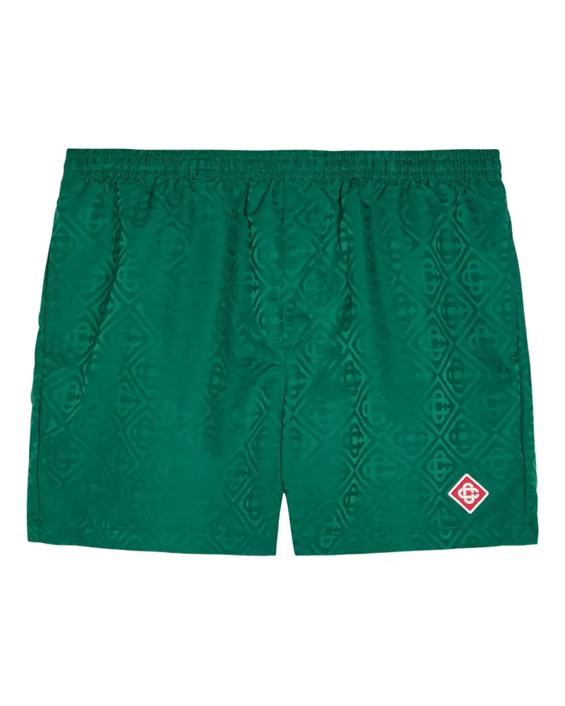 Casablanca Paris Shorts mit Jacquard-Patch - Grün Grün