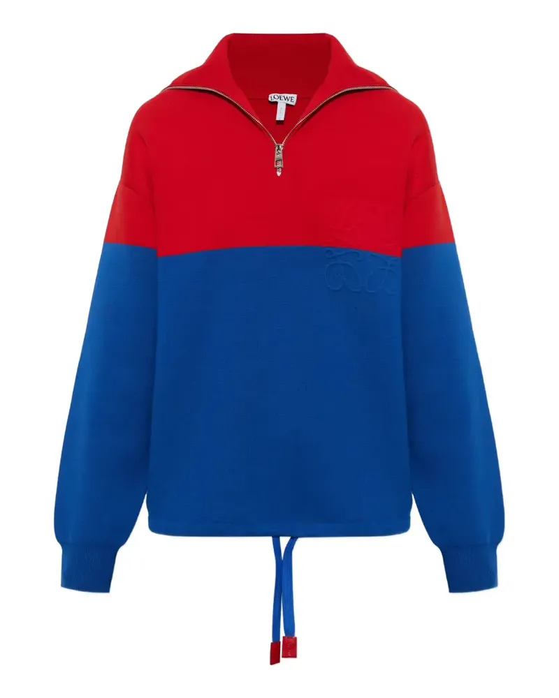 Loewe Polopullover mit Viertelreißverschluss - Blau Blau
