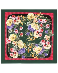 Dolce & Gabbana Seidenschal mit Blumen-Print Grün