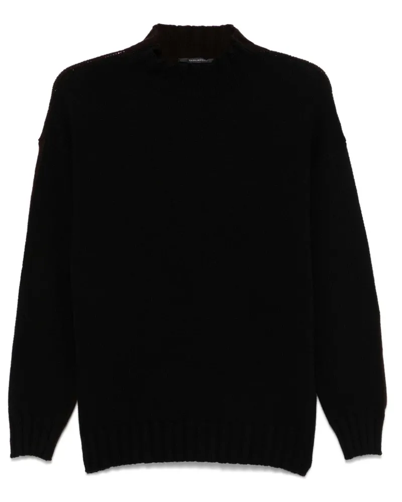 Tagliatore Zweifarbiger Pullover - Schwarz Schwarz