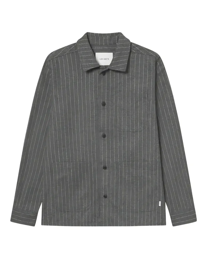 LES DEUX Layton pinstriped patch-pocket shirt - Grau Grau