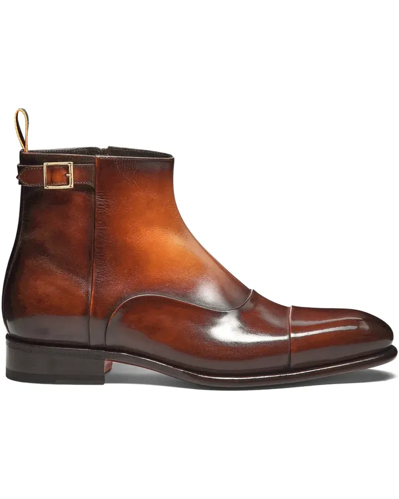 Santoni Stiefel mit Reißverschluss - Braun Braun