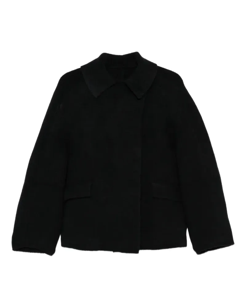 Boboutic concealed-fastening wool-blend jacket - Schwarz Schwarz