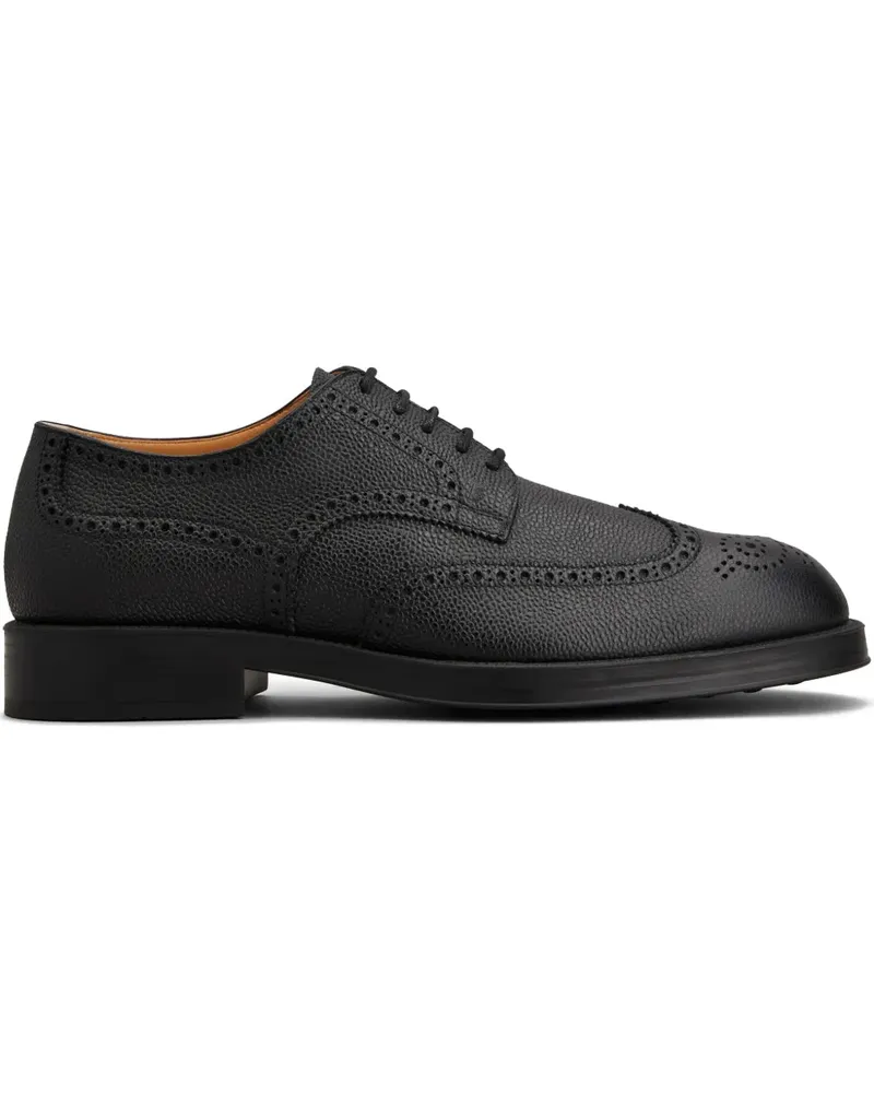 TOD'S Derby-Schuhe mit Budapestermuster - Schwarz Schwarz