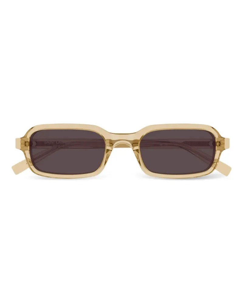 Saint Laurent SL 908 Sonnenbrille mit eckigem Gestell - Nude Nude