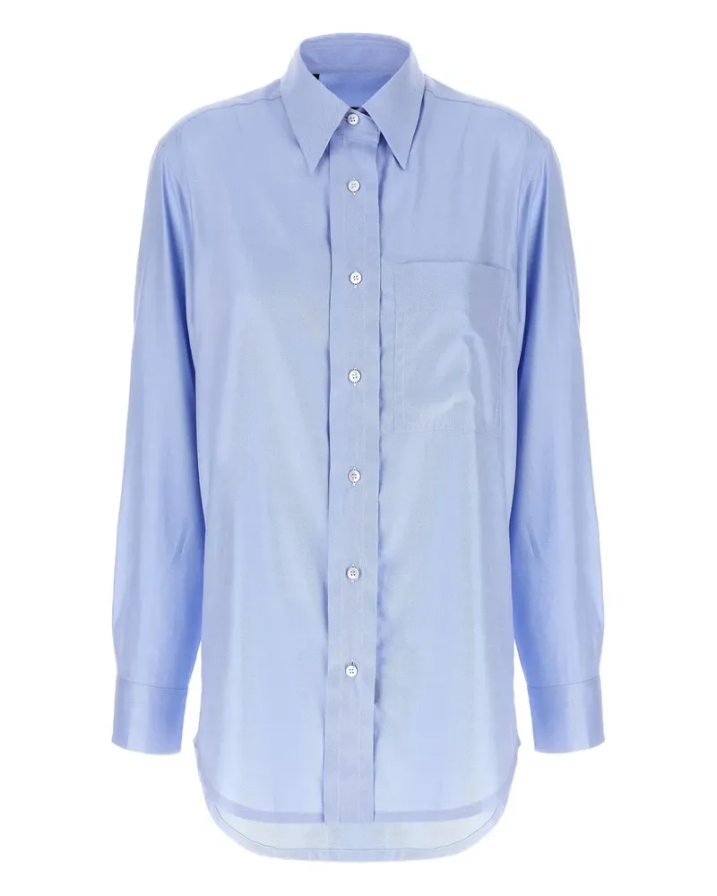 Brioni Hemd mit Brusttaschen - Blau Blau