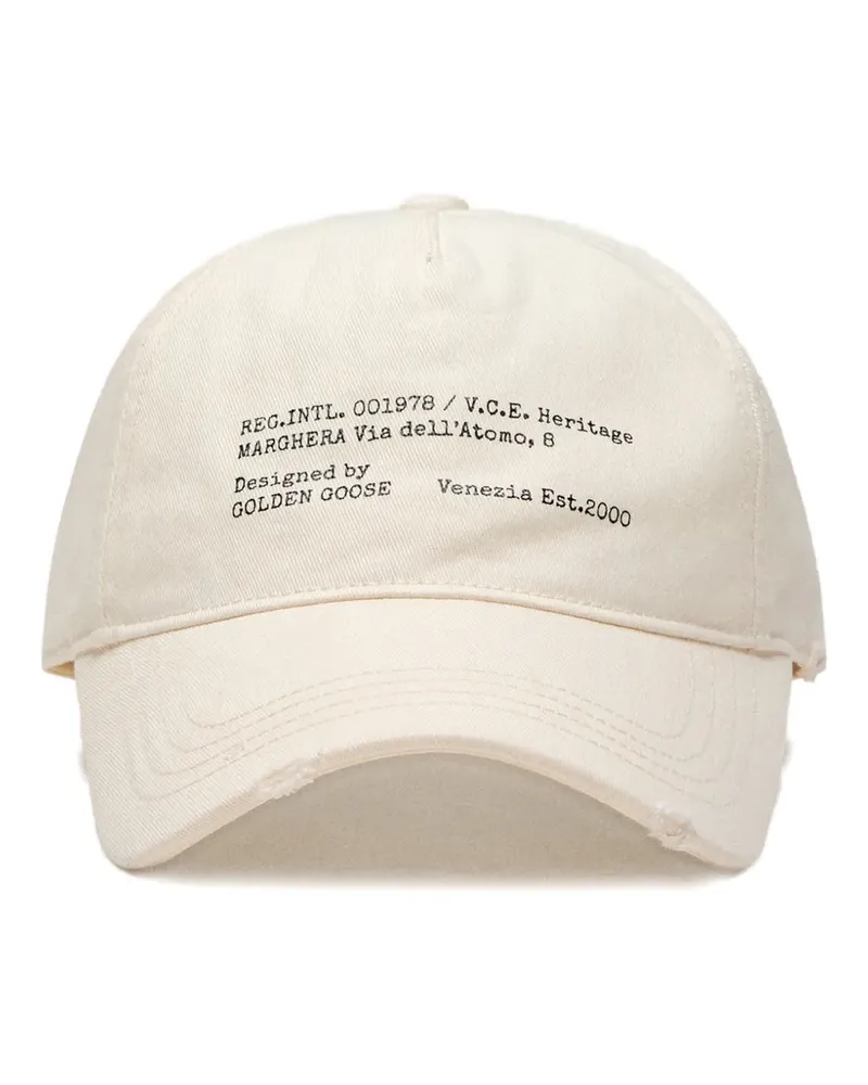 Golden Goose Baseballkappe mit Heritage-Print - Nude Nude