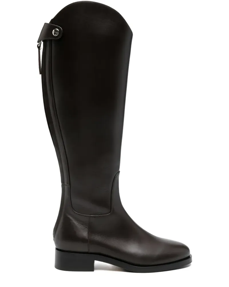 aeyde Kniehohe Stiefel mit Reißverschluss - Braun Braun