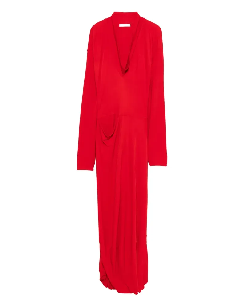 Christophe Lemaire Kleid mit drapiertem Ausschnitt - Rot Rot