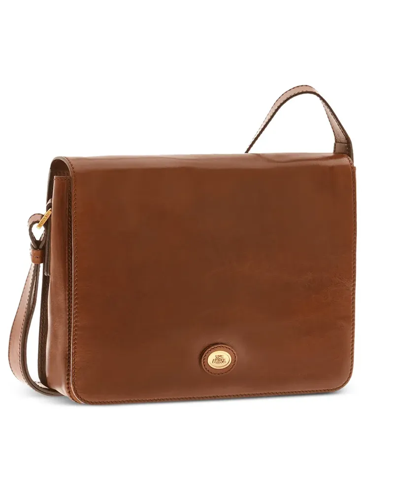 The Bridge leather flap shoulder bag - Braun Braun