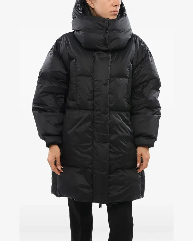 Bacon quilted hooded puffer coat - Schwarz Schwarz