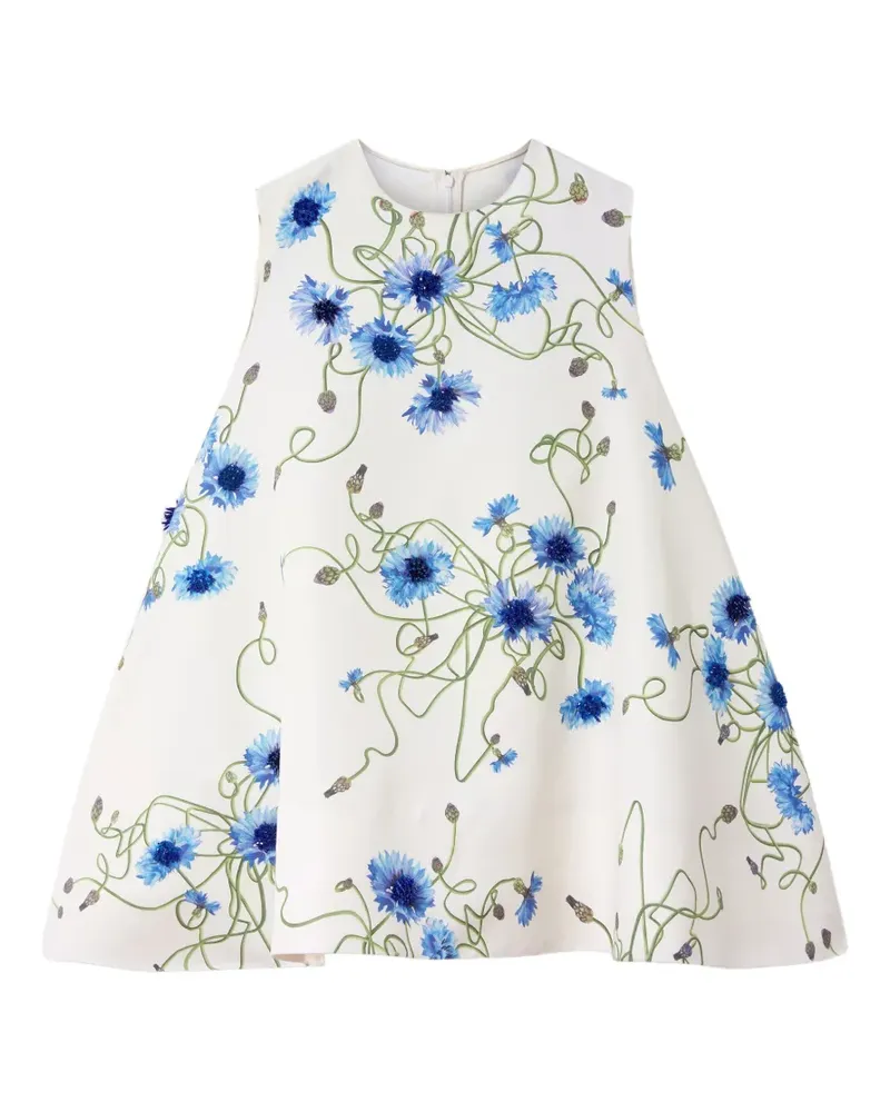 Stella McCartney Minikleid mit Blumen-Print - Weiß Weiß