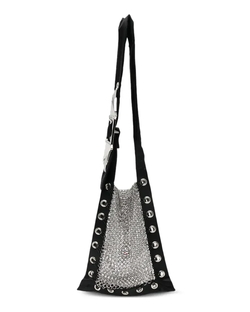 CHOPOVA LOWENA chainmail eyelet satchel - Schwarz Schwarz