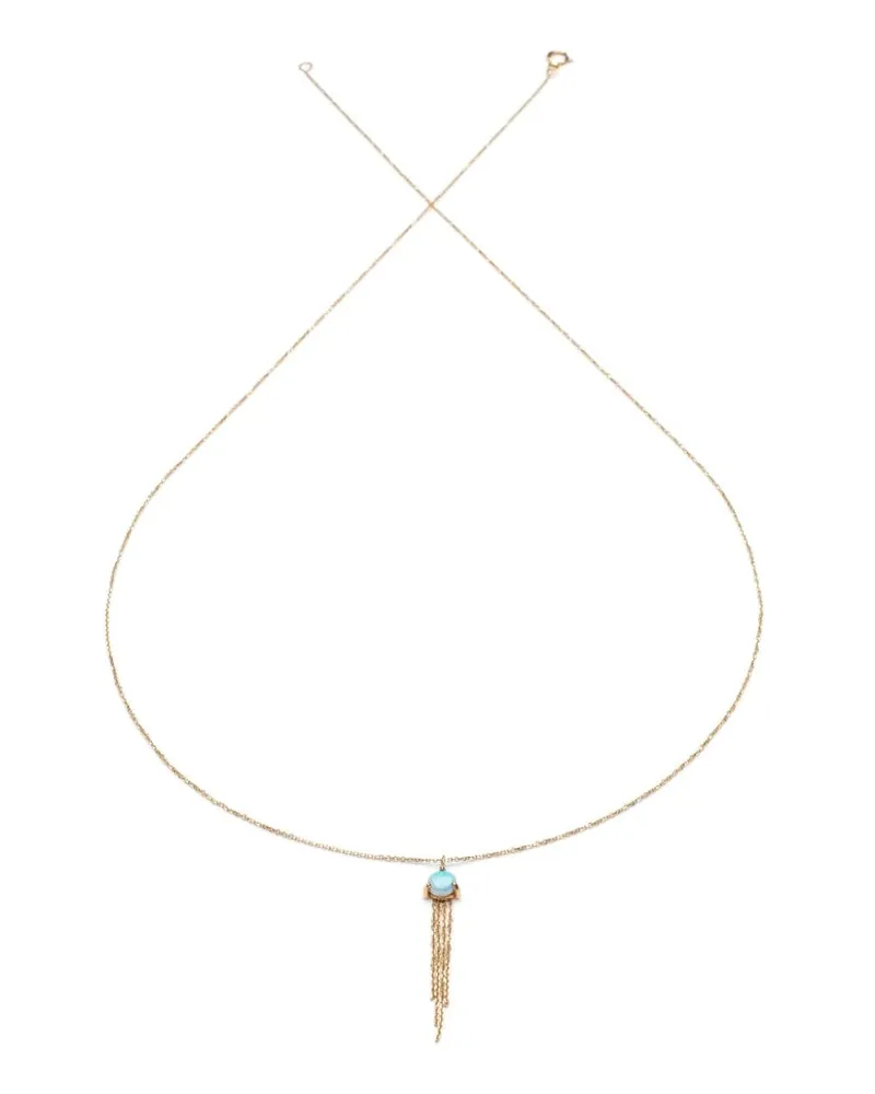WWAKE 14kt yellow gold Two-Step opal necklace Gold