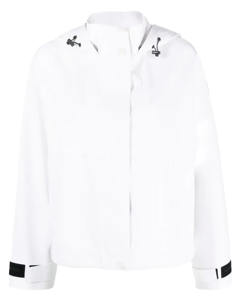 Woolrich Kapuzenjacke mit Logo-Patch - Weiß Weiß