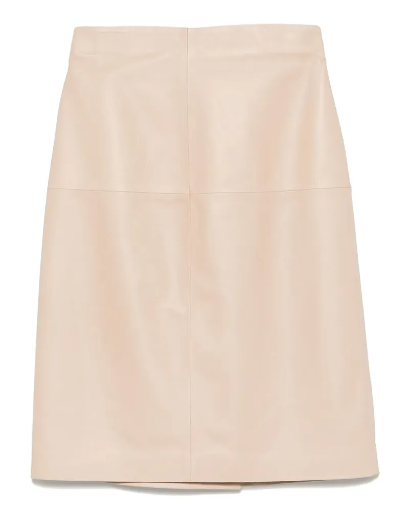Kiton Minirock aus Leder - Nude Nude