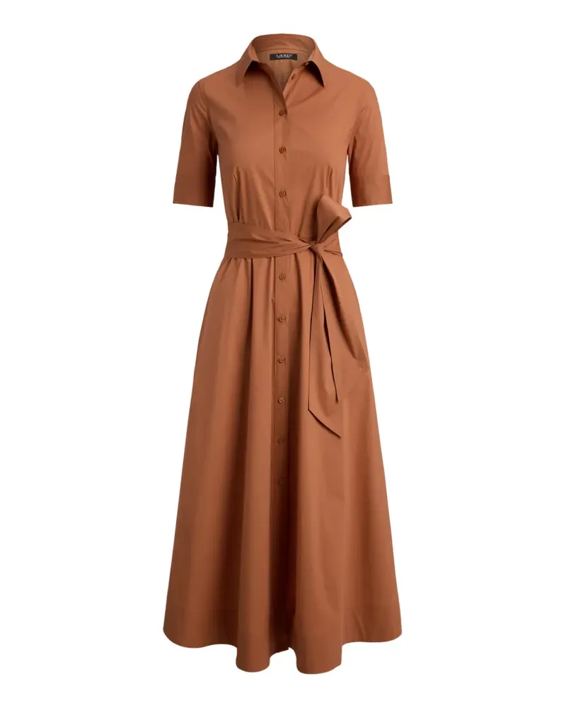Ralph Lauren Midi-Hemdkleid mit Gürtel - Braun Braun